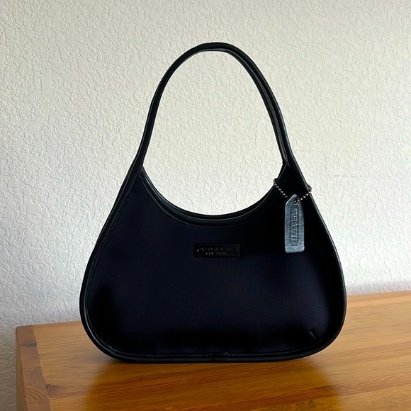 Coach Handbags - Coach Vintage #6202 Mini Ergo Black Neoprene Bag (1998)